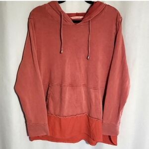 Soft Surroundings Presto Orange Coral Hoodie Pullover Sweatshirt Size 1X